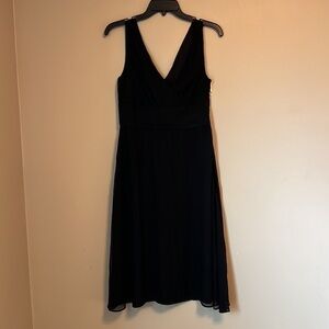J Crew Textured Chiffon Whimsigoth Dark Fairy Feminine Romantic Black Dress 6